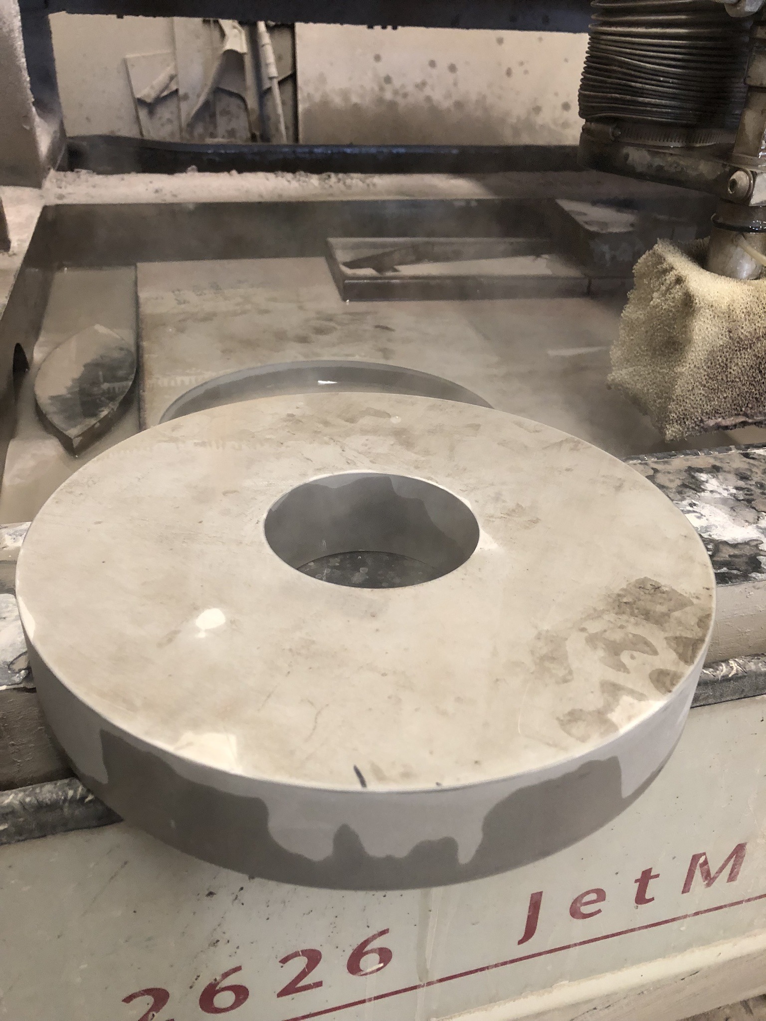 AA WATERJET_STAINLESS STEEL RING_6 INCHES THICK stainless steel ring cut with our waterjet